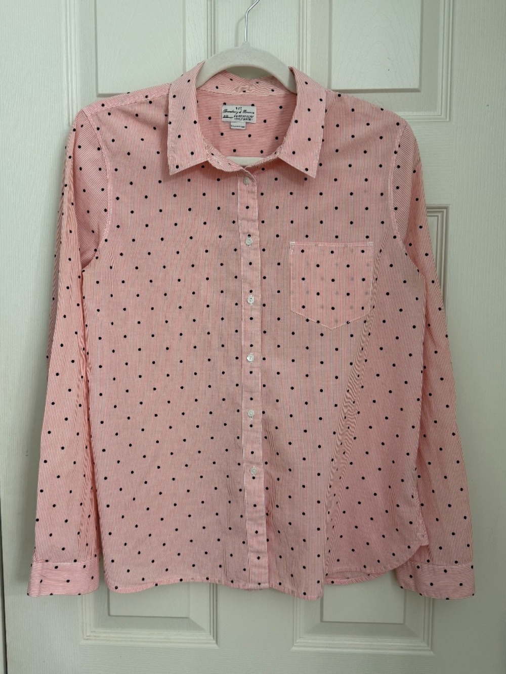 Madewell Broadway & Broome Polka Dot Button Down